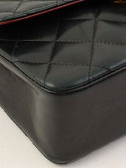 Circa 1985 Circle CC Turn Lock Chain Bag Mini Black