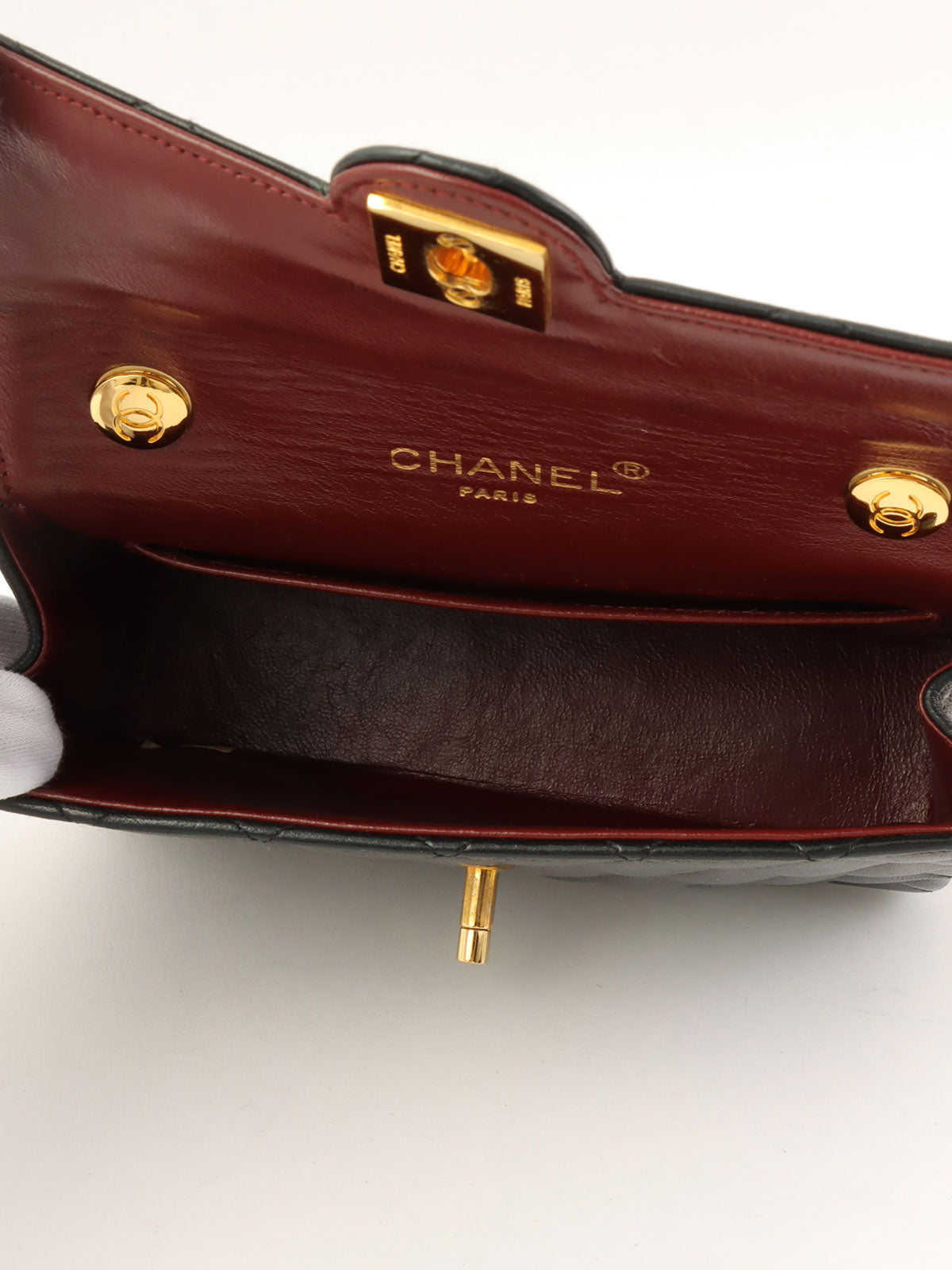 1985年頃製 サークルCCターンロックチェーンバッグミニ ブラック