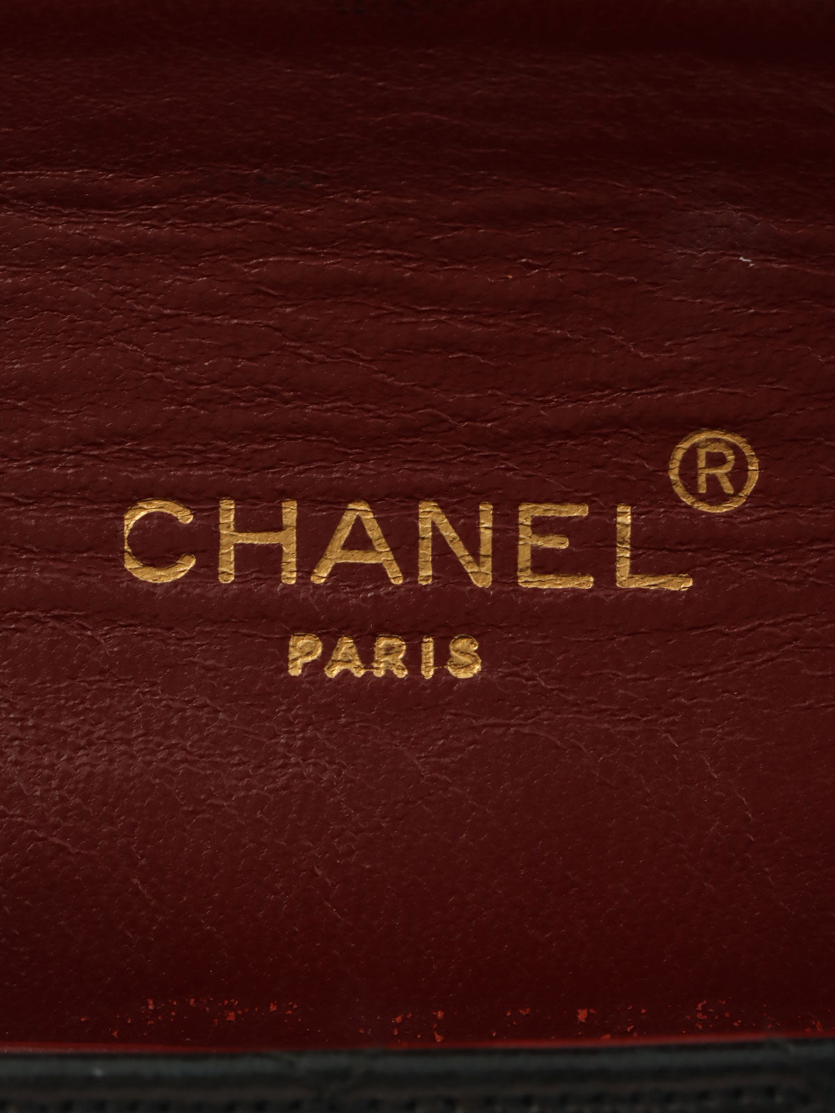 Circa 1985 Circle CC Turn Lock Chain Bag Mini Black