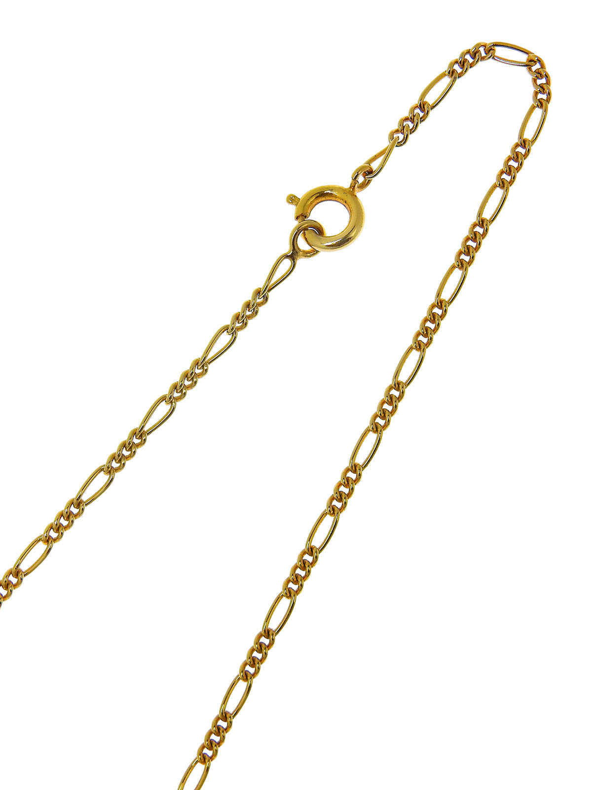 Round Macadam Plate Necklace in Gold