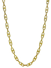 オーバルマカダムチェーンネックレス ゴールド