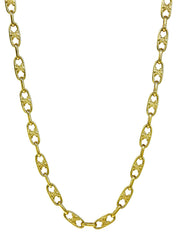 オーバルマカダムチェーンネックレス ゴールド