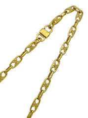 オーバルマカダムチェーンネックレス ゴールド