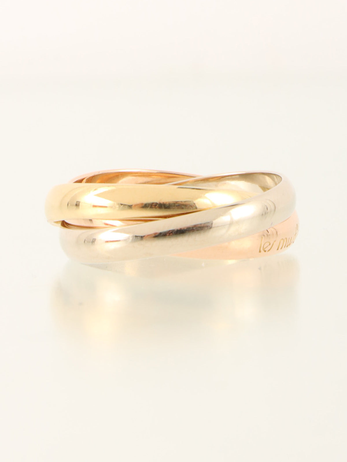 18K Trinity ring in white gold, yellow gold, or pink gold