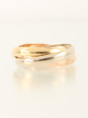 18K Trinity ring in white gold, yellow gold, or pink gold