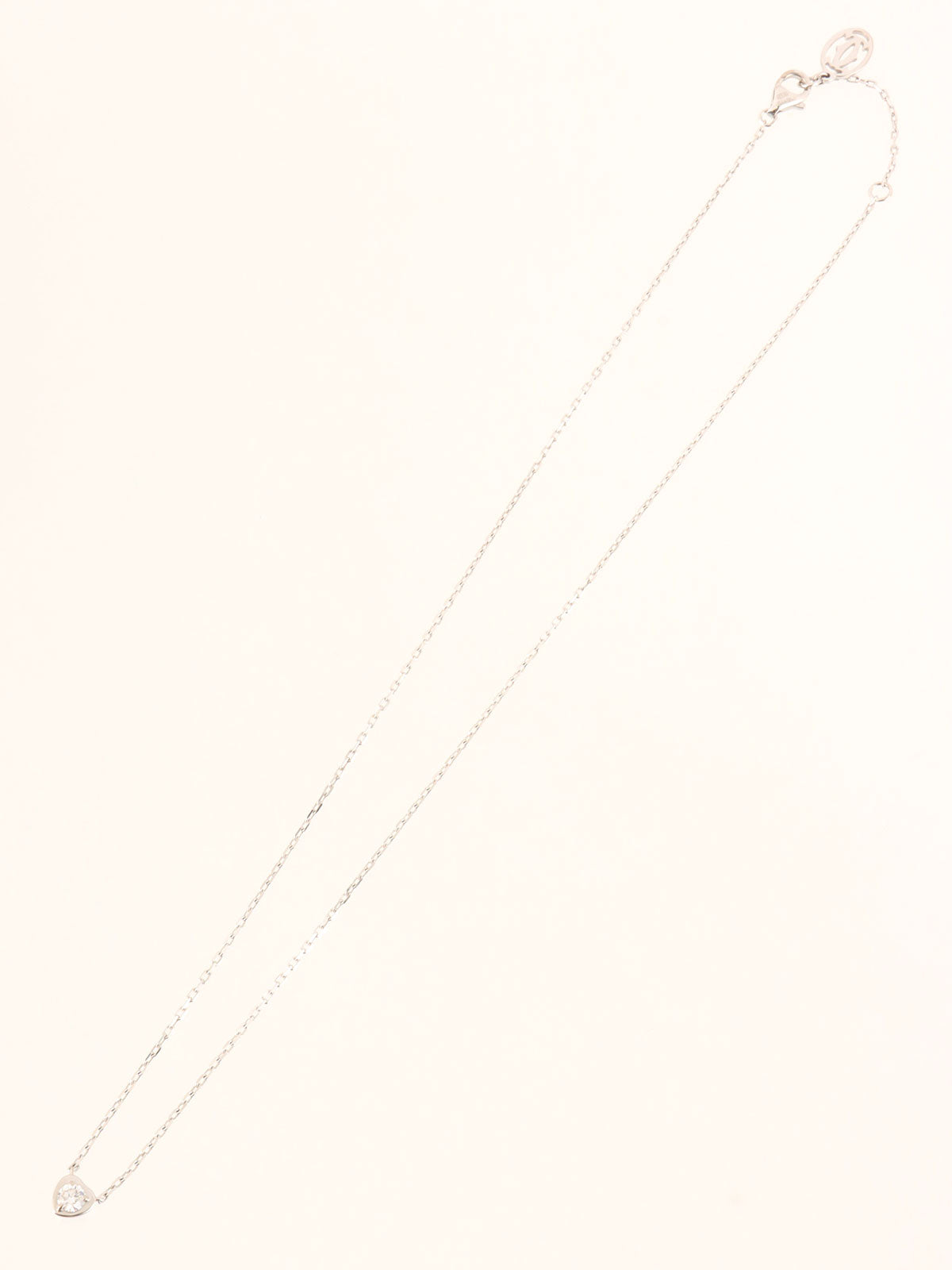 18K Diamants Legers Heart Necklace White Gold