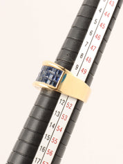 18Kサファイアダイヤモンドリング ゴールド/ブルー