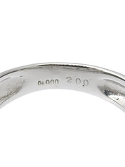 プラチナダイヤモンドデザインリング シルバー