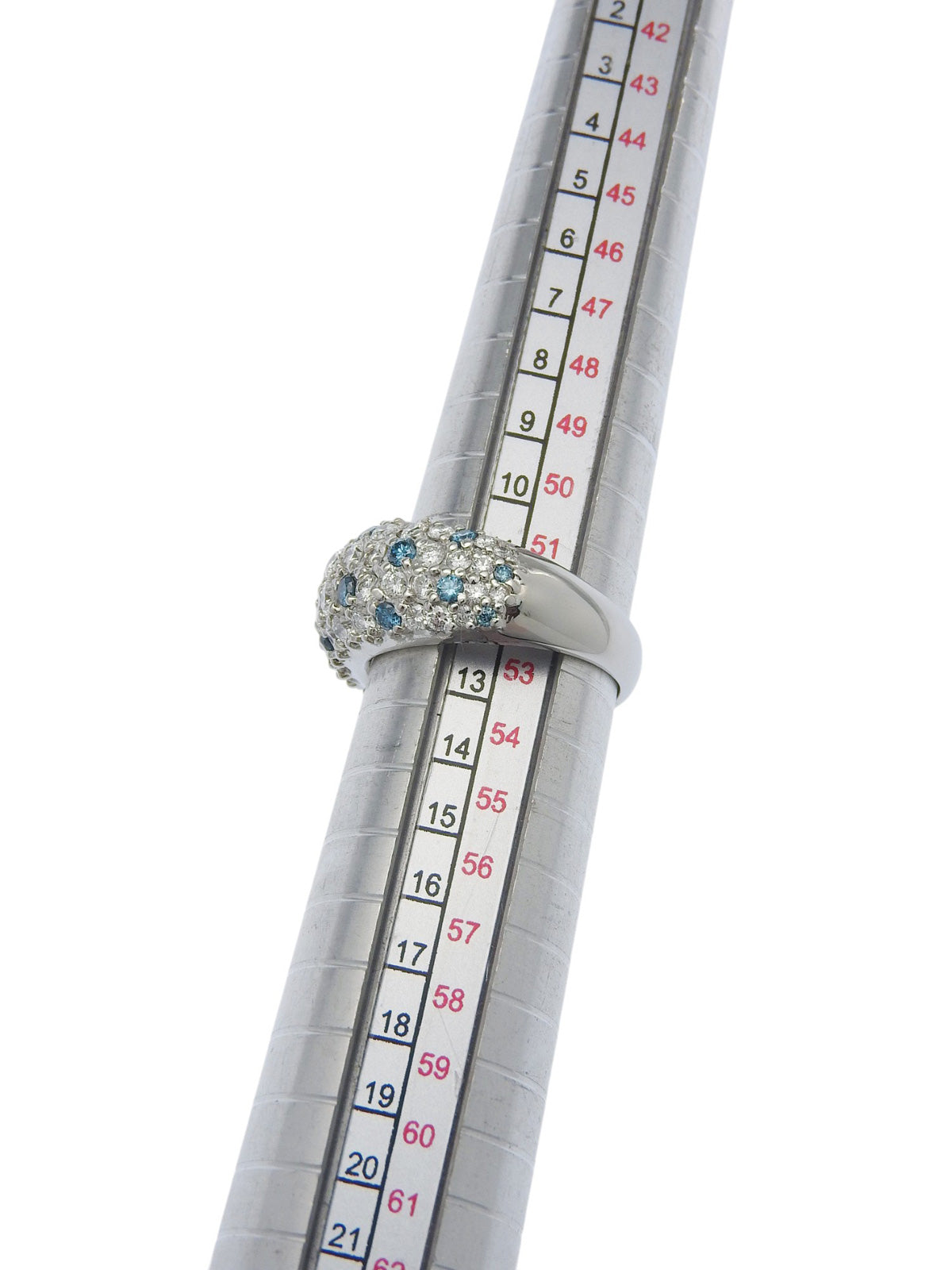 プラチナダイヤモンドデザインリング シルバー