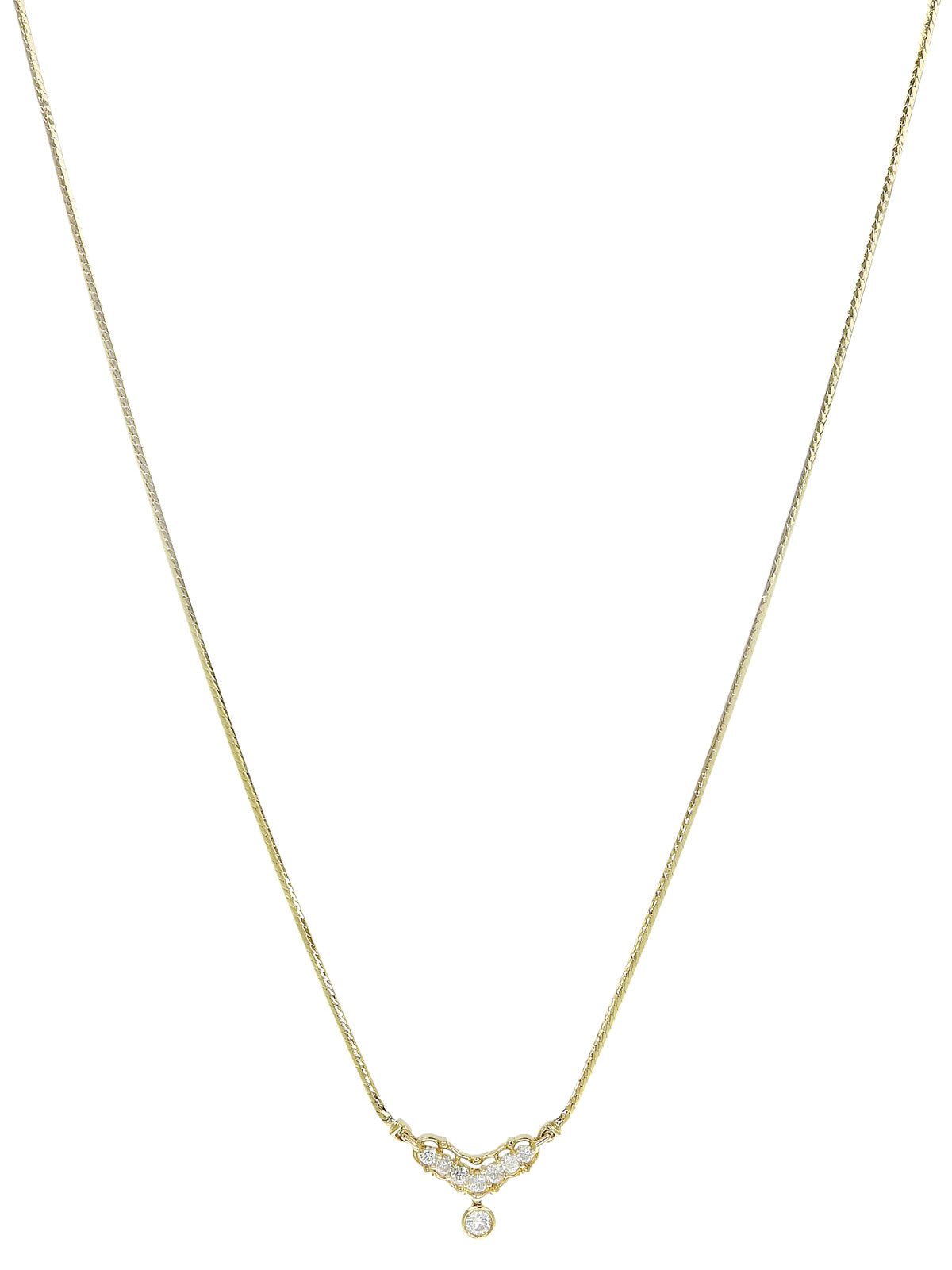 18K Gold Diamond Design Swing Necklace