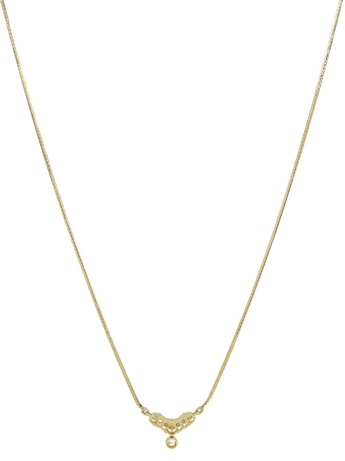 18K Gold Diamond Design Swing Necklace