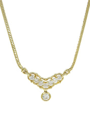 18K Gold Diamond Design Swing Necklace
