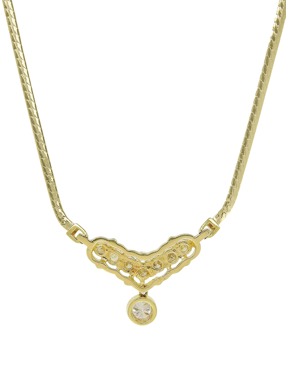 18K Gold Diamond Design Swing Necklace