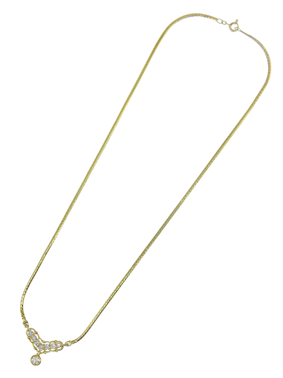 18K Gold Diamond Design Swing Necklace