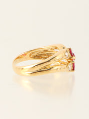 18Kルビーダイヤモンドリング ゴールド/ピンク