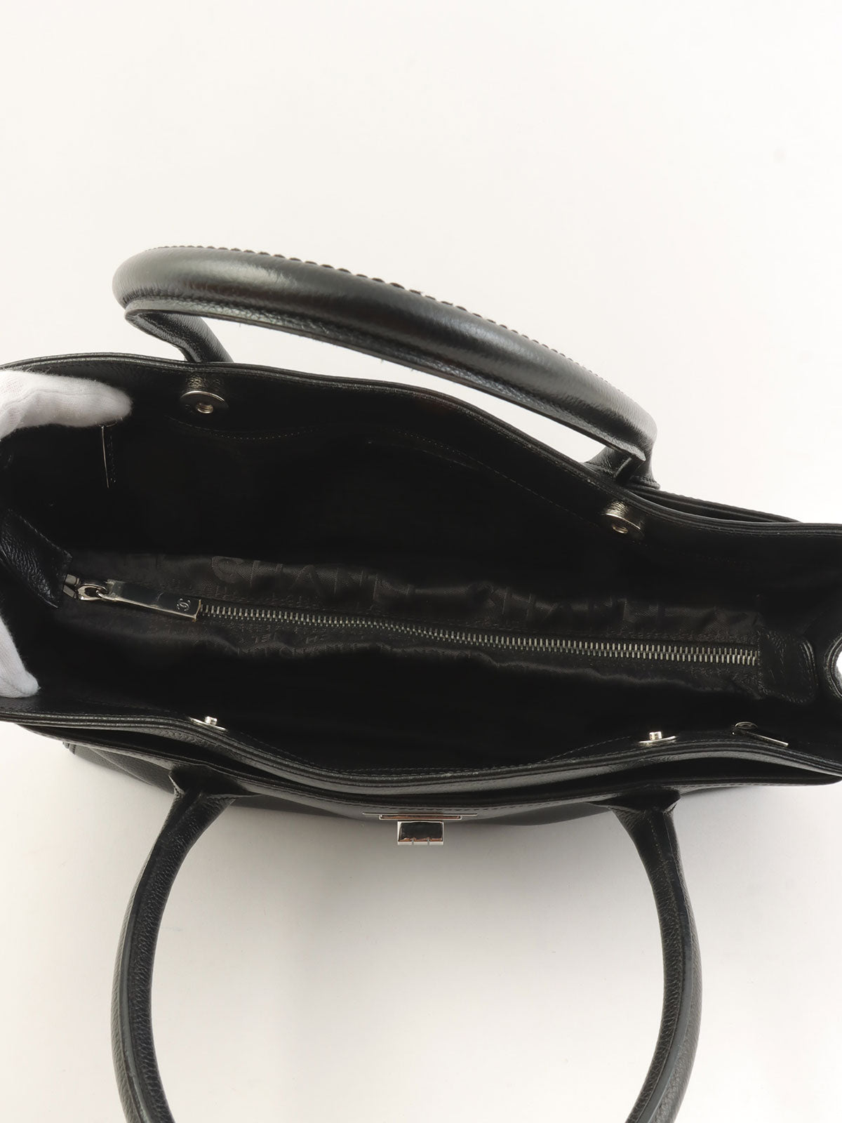 キャビアスキン2.55エグゼクティブトートバッグ ブラック