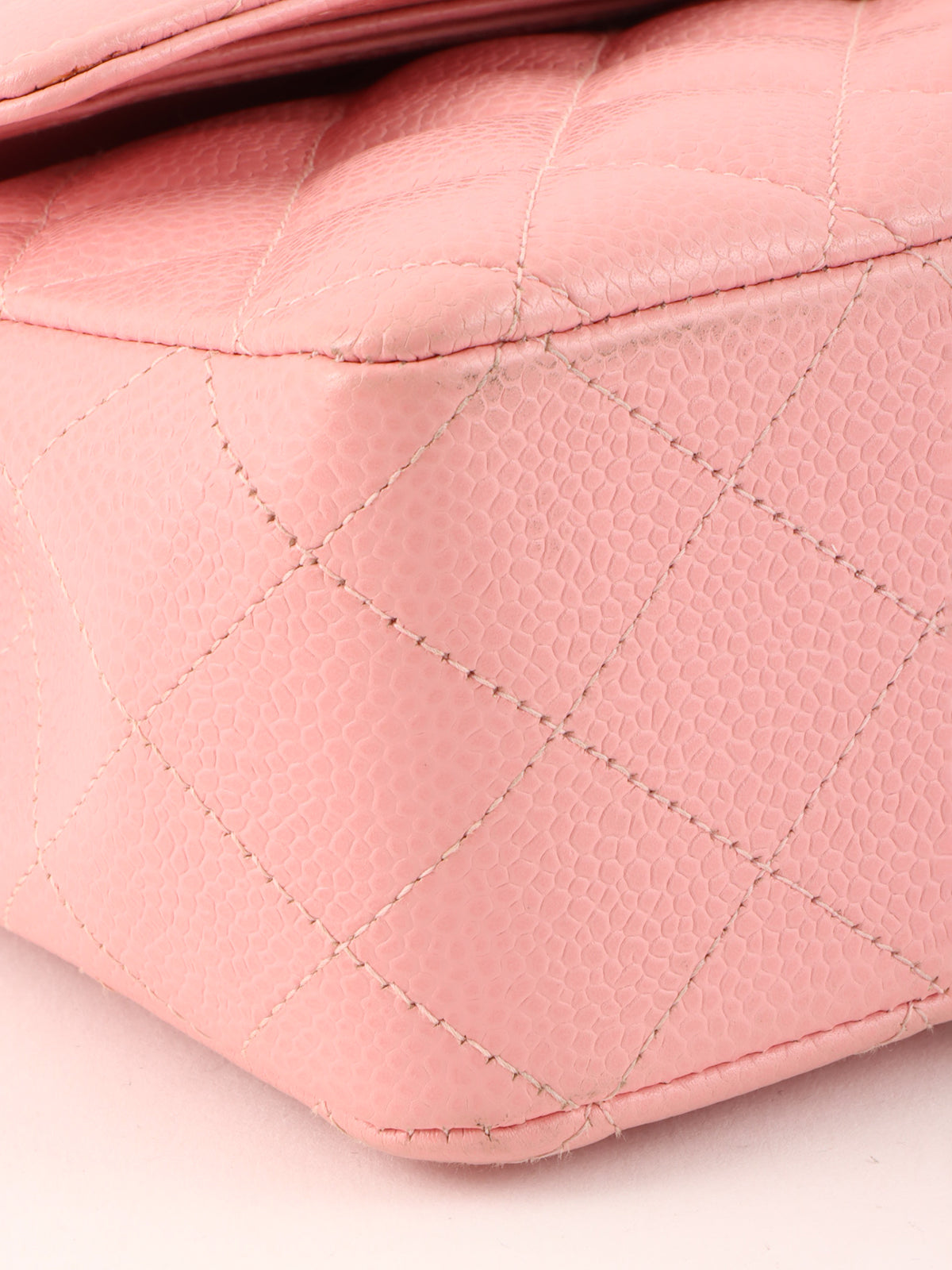 2003 Caviar Skin Classic Flap Chain Bag, 25cm, Pink