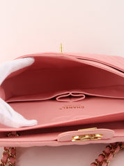 2003年頃製 キャビアスキンクラシックフラップチェーンバッグ25cm ピンク