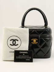 パテントCCターンロックバニティバッグ ブラック