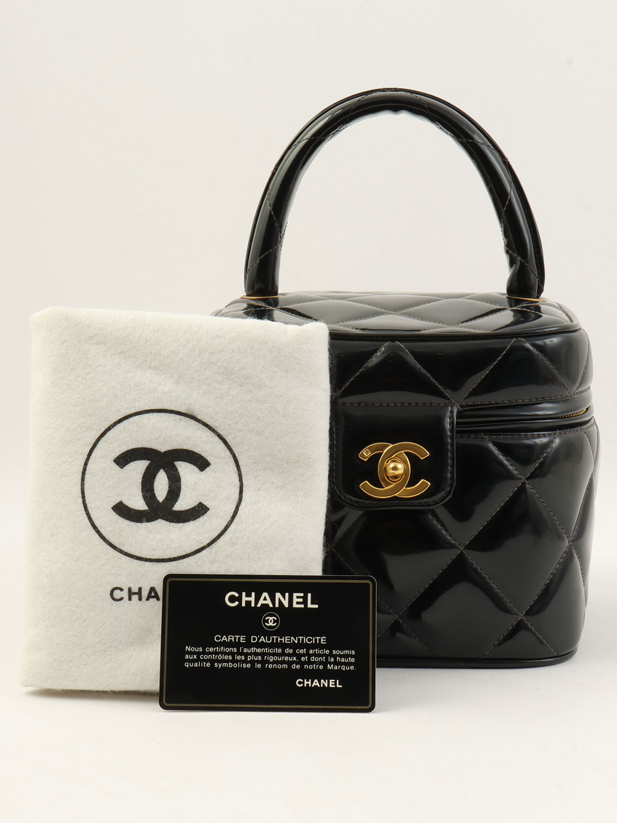 专利 CC 旋扣化妆包黑色