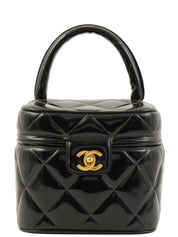 パテントCCターンロックバニティバッグ ブラック