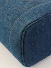 1997 Denim CC Mark Stitch Vanity Bag Indigo