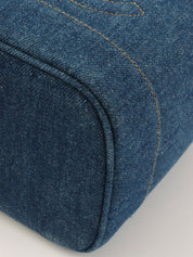 1997 Denim CC Mark Stitch Vanity Bag Indigo