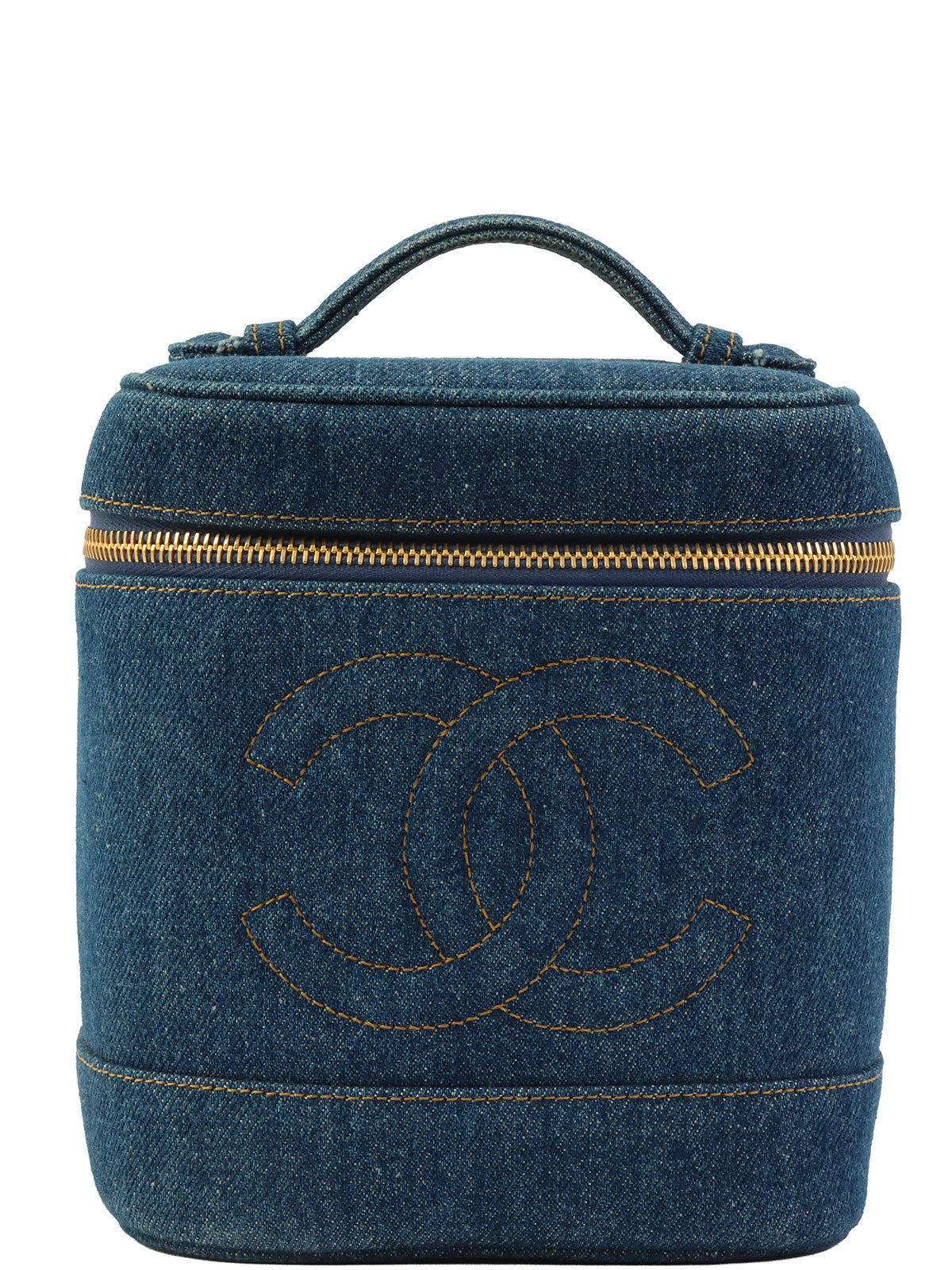 1997 Denim CC Mark Stitch Vanity Bag Indigo