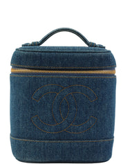 1997 Denim CC Mark Stitch Vanity Bag Indigo