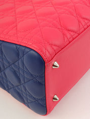 Lady Dior Cannage Stitch 两用包 M 粉色/青柠黄/蓝色