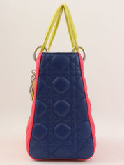 Lady Dior Cannage Stitch 两用包 M 粉色/青柠黄/蓝色