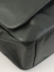 2009年頃製 キャビアスキンCCマークステッチチェーンワンショルダーバッグ ダークグレー