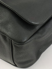 2009年頃製 キャビアスキンCCマークステッチチェーンワンショルダーバッグ ダークグレー