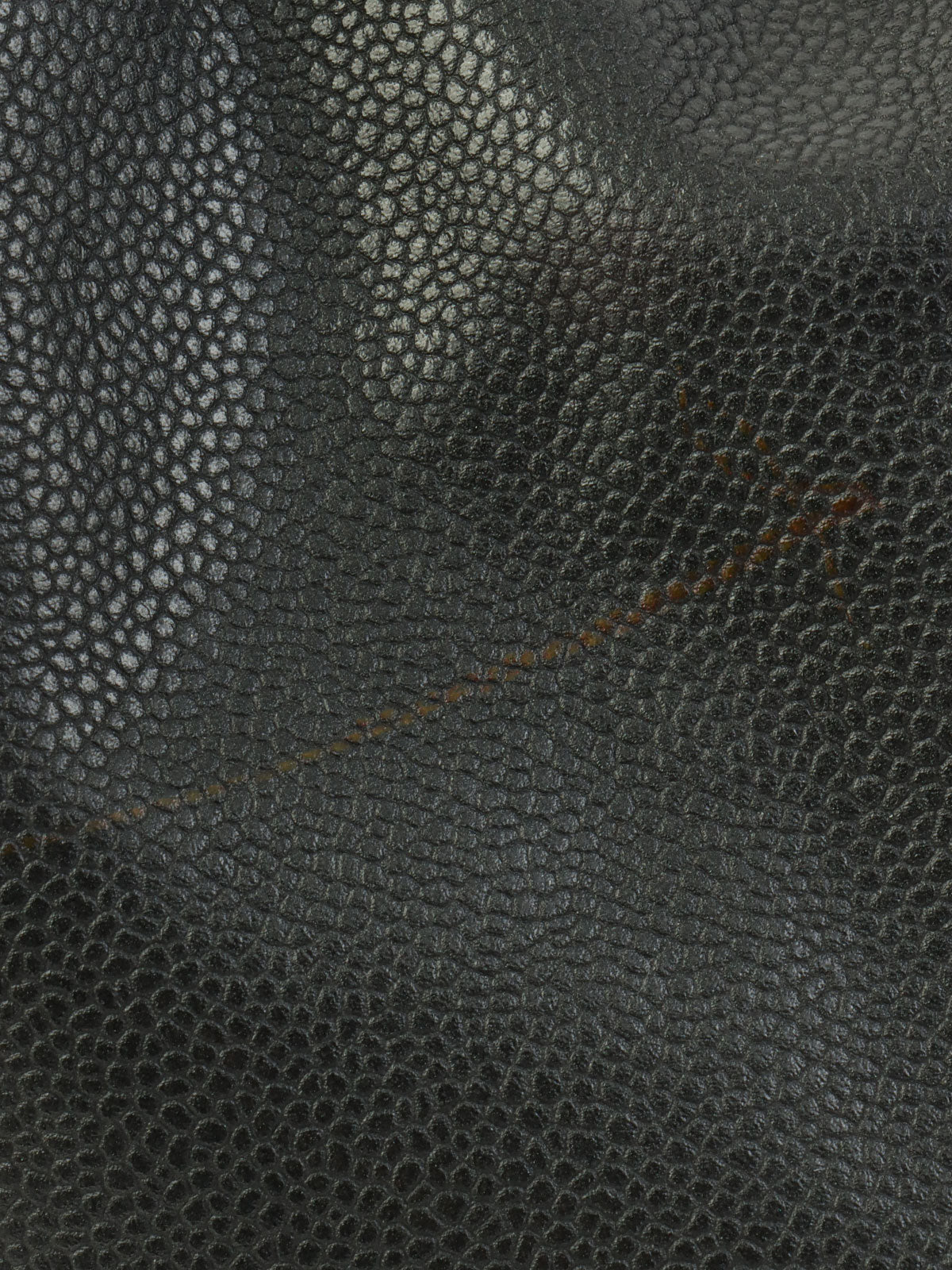 2009年頃製 キャビアスキンCCマークステッチチェーンワンショルダーバッグ ダークグレー