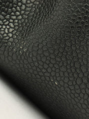 2009年頃製 キャビアスキンCCマークステッチチェーンワンショルダーバッグ ダークグレー