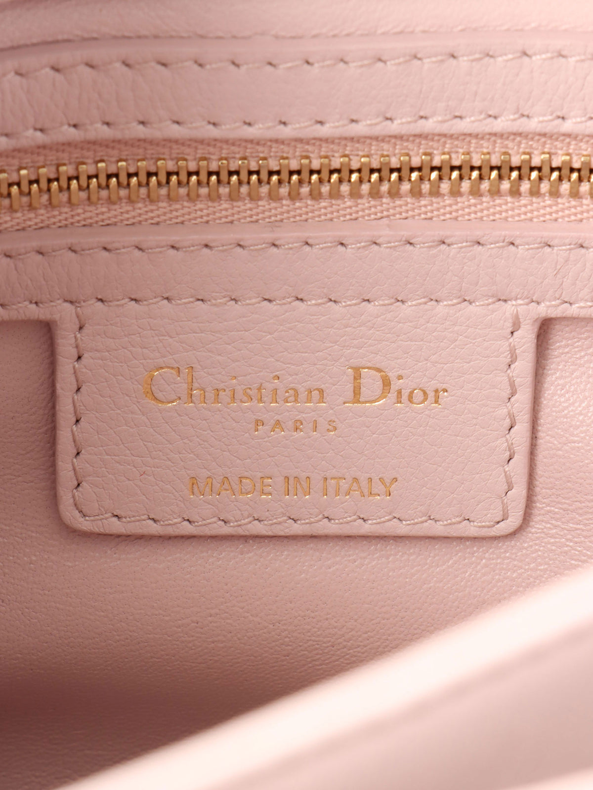 Leather logo plate chain shoulder bag in baby pink