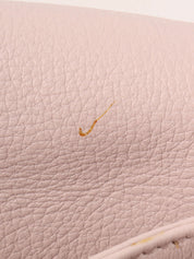 レザーロゴプレートチェーンショルダーバッグ ベビーピンク