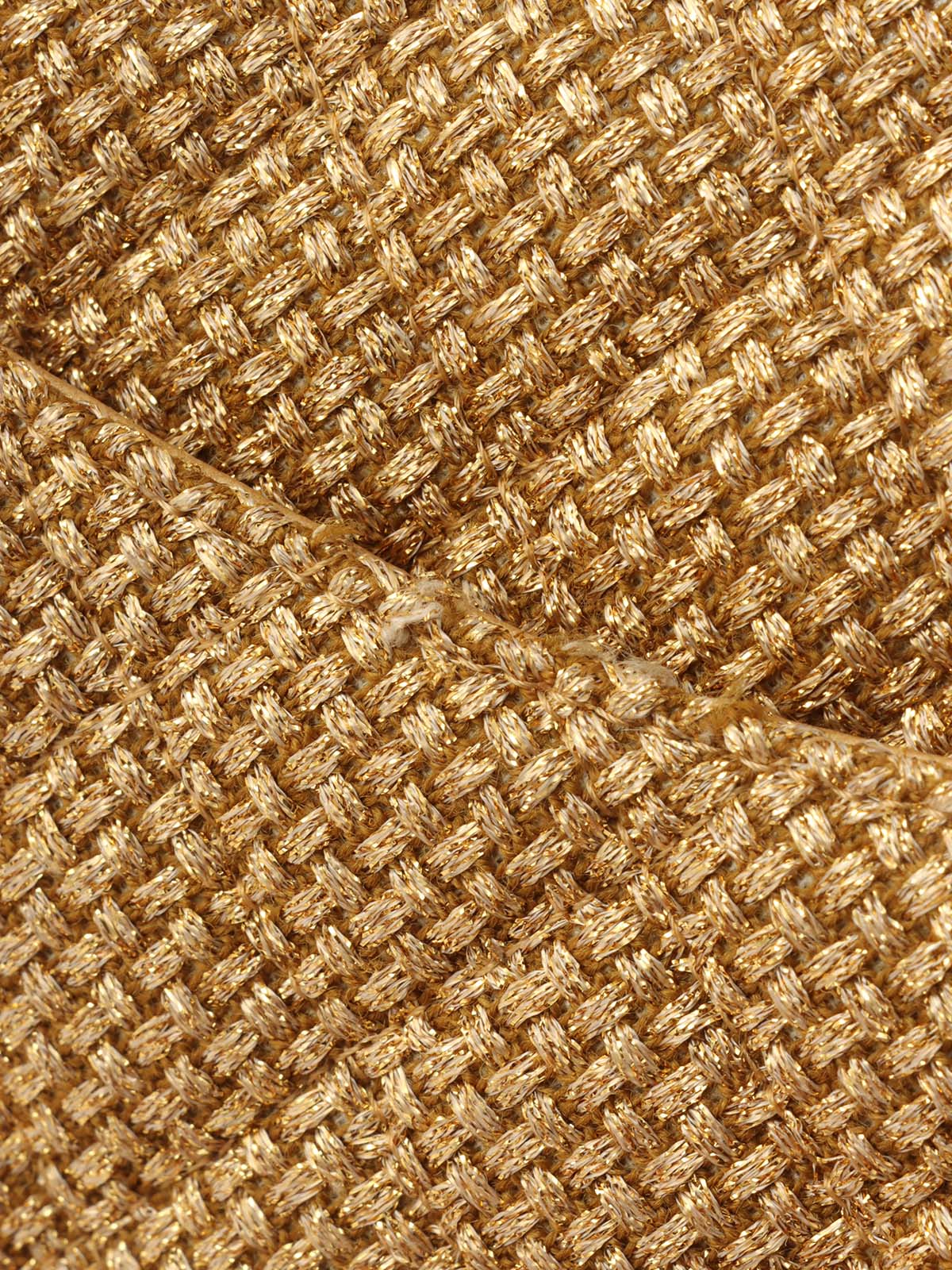 2014 Raffia Classic Flap Chain Bag 25cm Gold