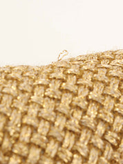 2014 Raffia Classic Flap Chain Bag 25cm Gold