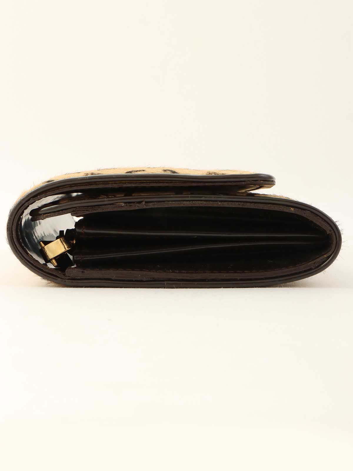 Harako C Macadam Pattern Long Wallet Beige/Brown