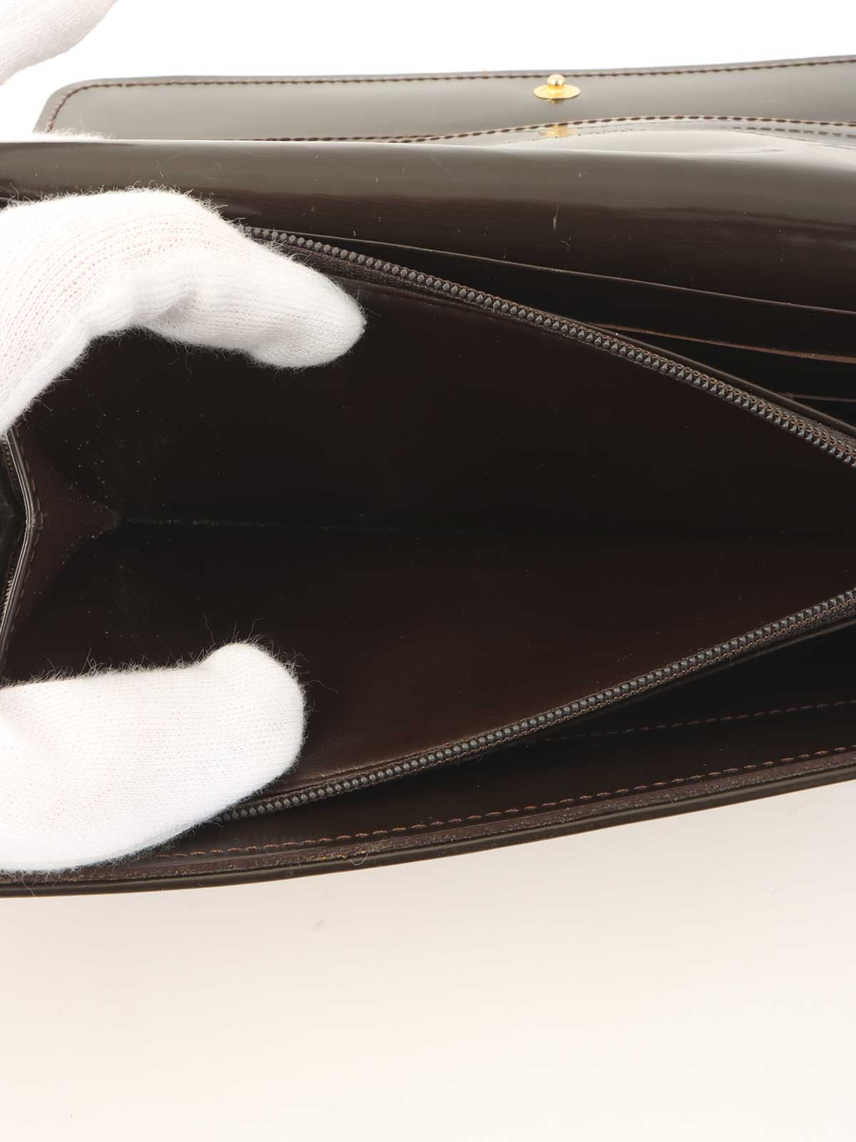 Harako C Macadam Pattern Long Wallet Beige/Brown