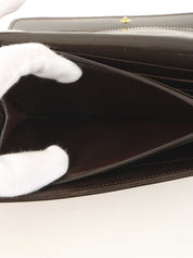 Harako C Macadam Pattern Long Wallet Beige/Brown