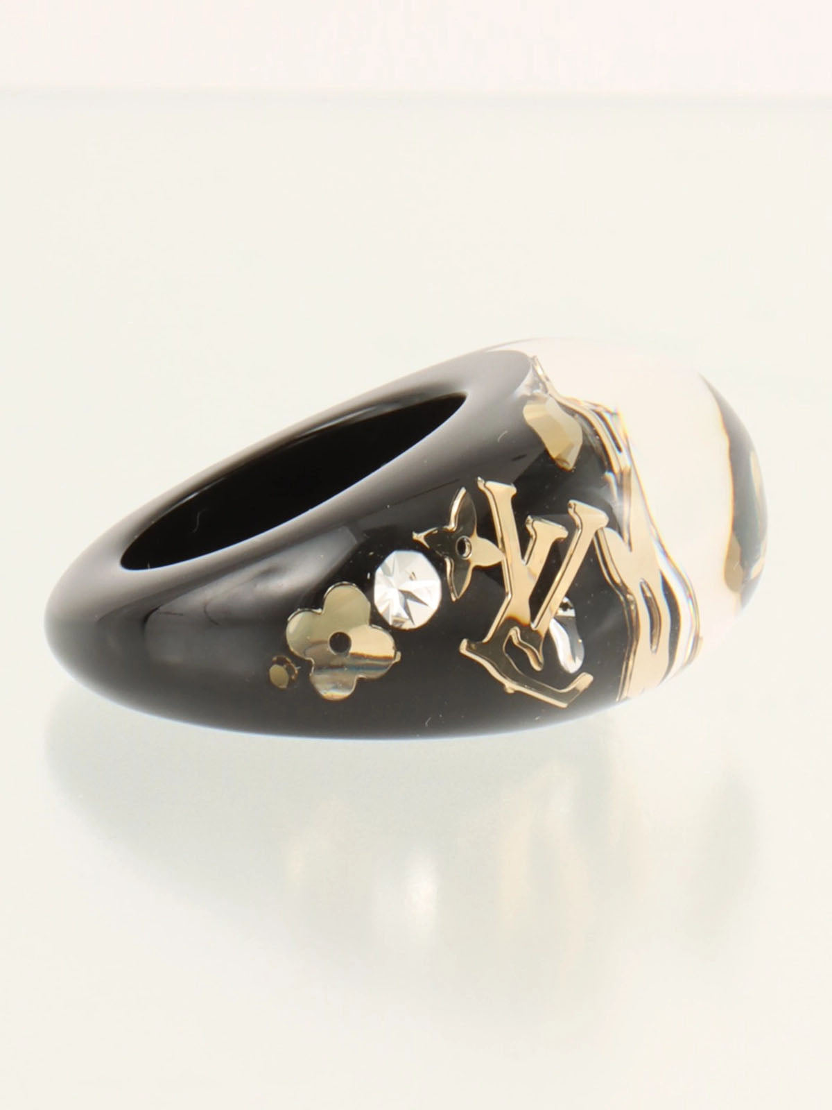 バーグアンクルージョンリング クリア/ブラック