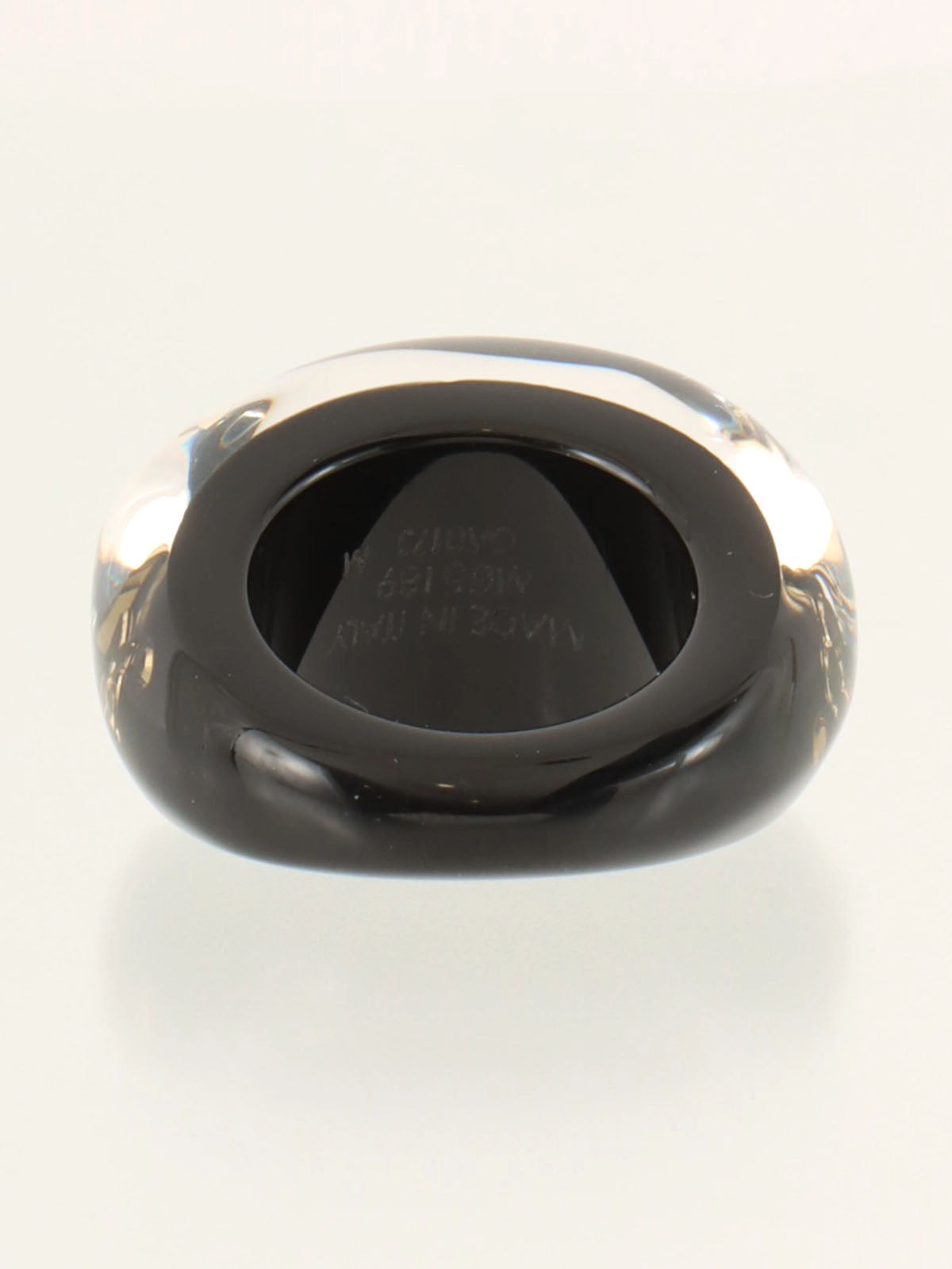 バーグアンクルージョンリング クリア/ブラック