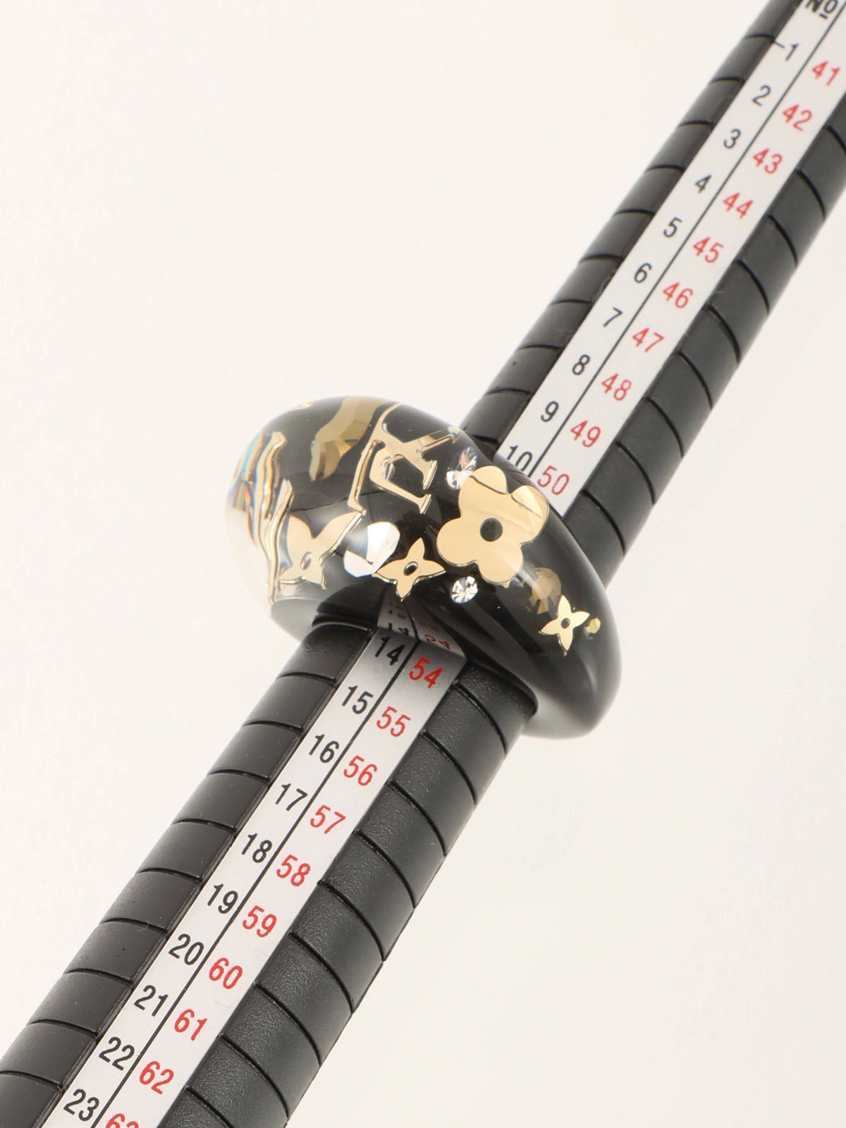 バーグアンクルージョンリング クリア/ブラック