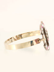 2005年製 ラインストーンCCマークバングル シルバー/ピンク