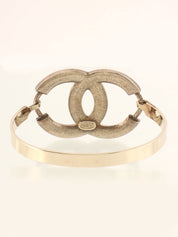 2005年製 ラインストーンCCマークバングル シルバー/ピンク