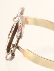 2005 Rhinestone CC Mark Bangle Silver/Pink