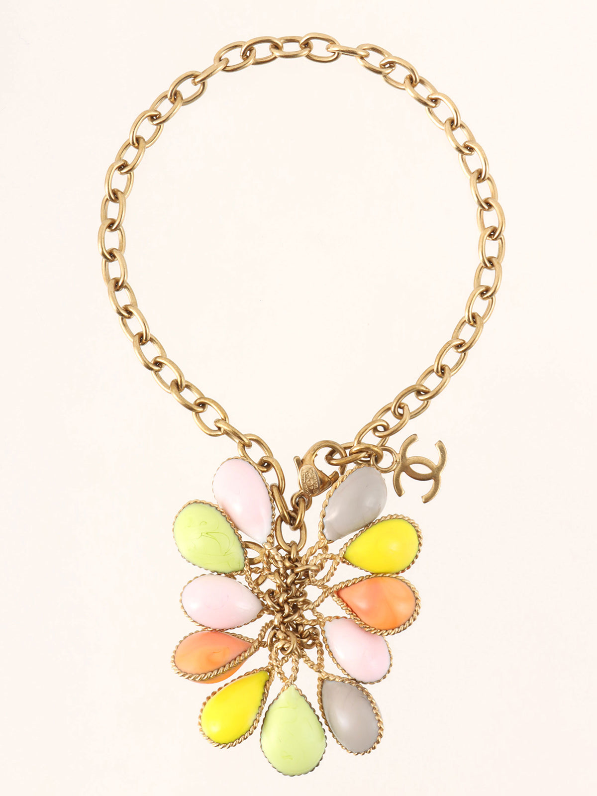 2003年製 カラーストーンCCマークブレスレット ゴールド/マルチ