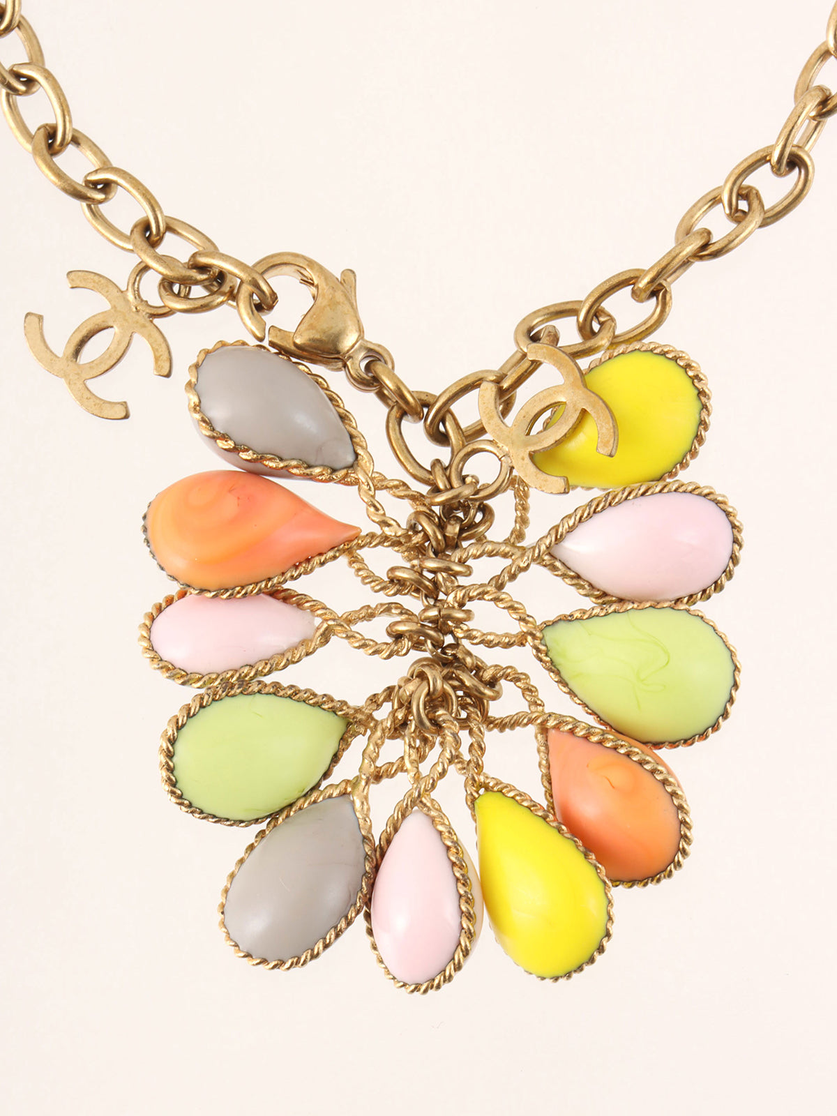 2003年製 カラーストーンCCマークブレスレット ゴールド/マルチ